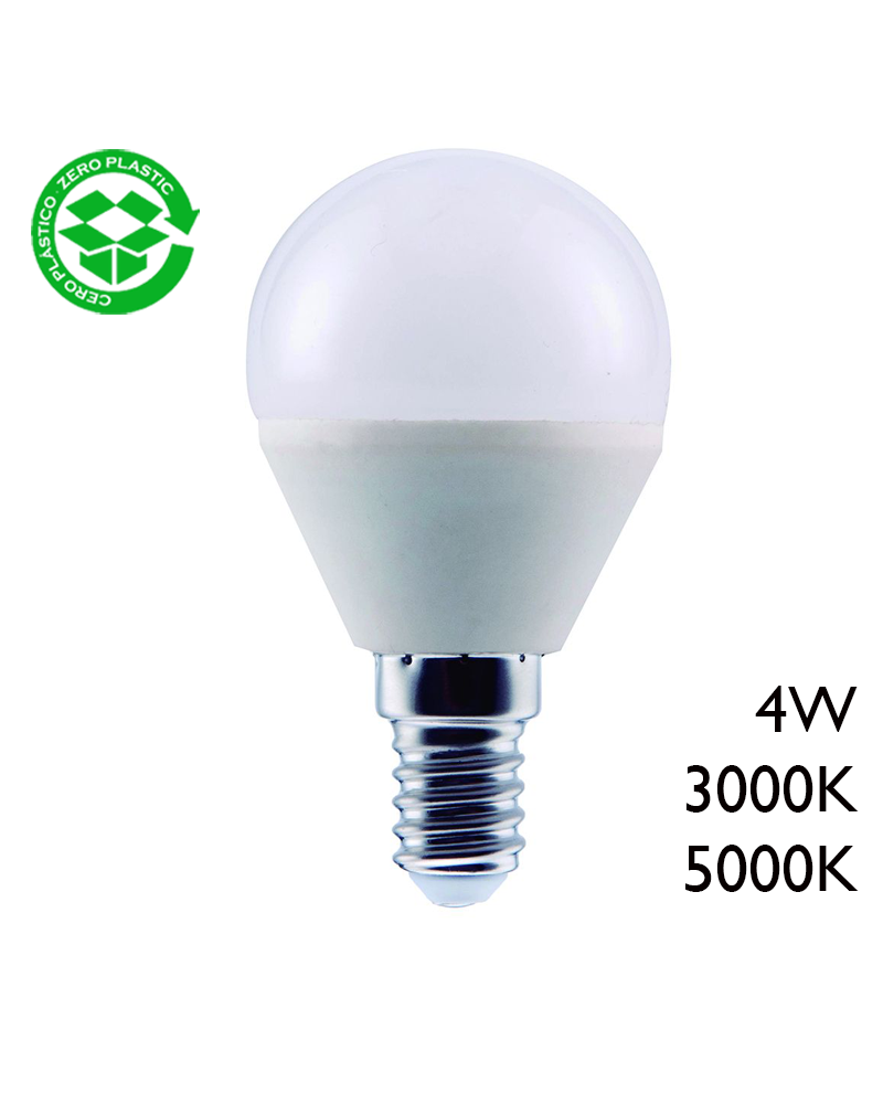 Bombilla esférica LED 4W E14