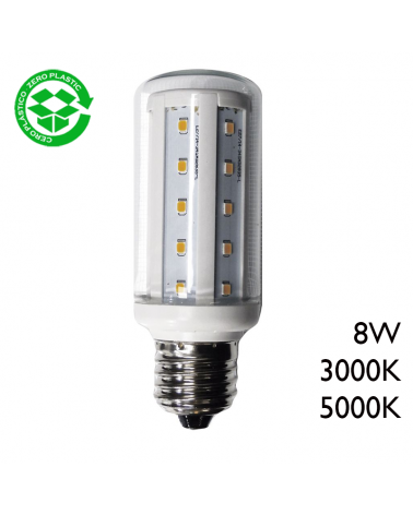 Bombilla tubular LED E27 8W 810 Lm