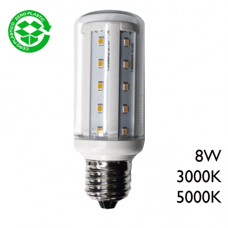 Bombilla tubular LED E27 8W 810 Lm