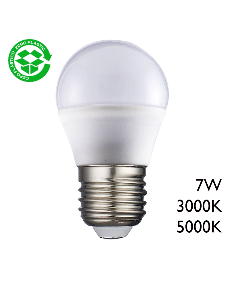 Bombilla esférica LED 7W E27 600Lm