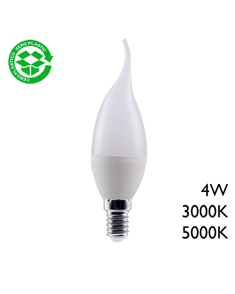Twisted tip candle bulb LED 4W E14
