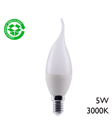 LED Twisted tip candle bulb 5W E14 3000K