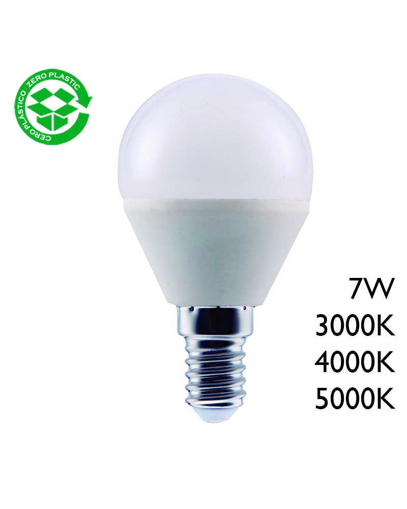 Bombilla esférica LED 7W E14