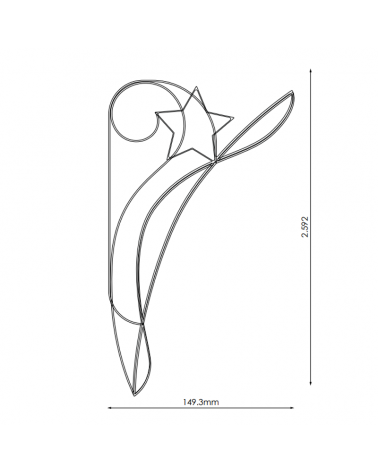 Christmas figure flashing blinking star silhouette warm and cool light 2.59x1.49 meters suitable for outdoor