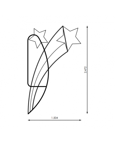 Christmas figure flashing blinking star duo warm and cool lights  2.47x1.50 meters suitable for outdoor