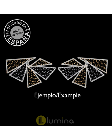 Outdoor LED Flashing Christmas figure with five triangular shapes warm and cool RGB light 1.98x10.70m IP65