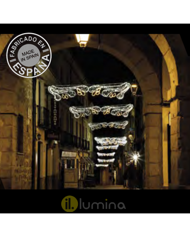 Christmas figure IP65 LED flashing rounded shapes drops water warm and cool RGB light 1.86x1.03m for outdoor