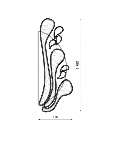 Christmas figure IP65 LED flashing rounded shapes drops water warm and cool RGB light 1.86x1.03m for outdoor