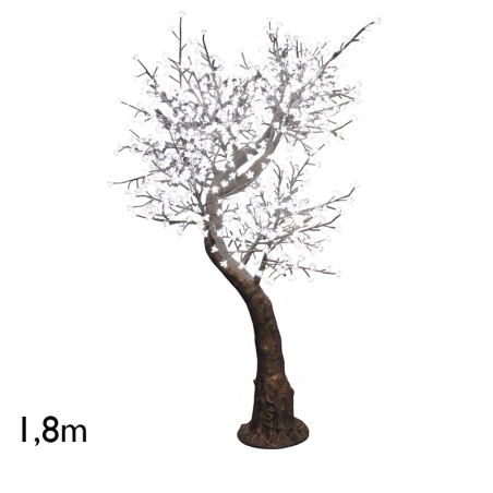 Árbol Cherry Blossom de 1,8 metros luz blanca fría con 800 luces LED IP44 24V