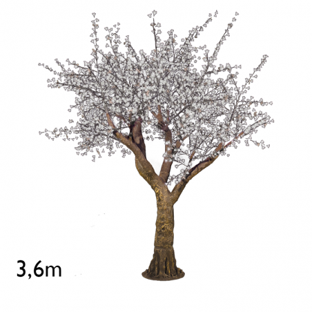 Árbol gigante Cherry Blossom luz blanca fría de 3,6 metros con 4.100 luces LED IP44 24V