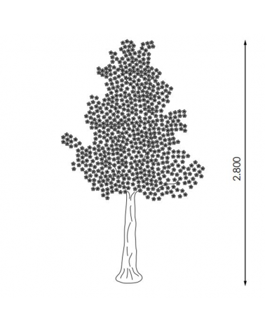 Maple tree 2,8 meter with 1376 24V IP44 LED lights