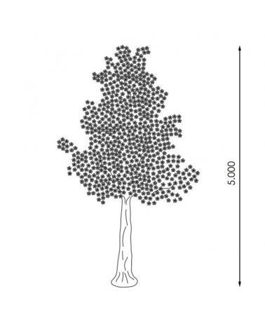 Maple tree 5 meter with 2924 24V IP44 LED lights