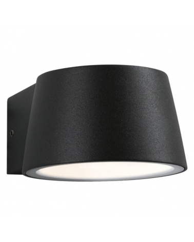 LED 6W outdoor wall light in 3000K grey finish aluminum