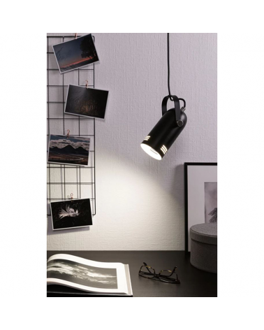 Lámpara de techo de metal con pantalla giratoria 10 cm E27 15W