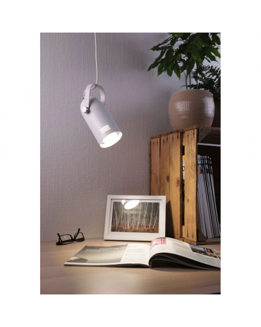 Lámpara de techo de metal con pantalla giratoria 10 cm E27 15W