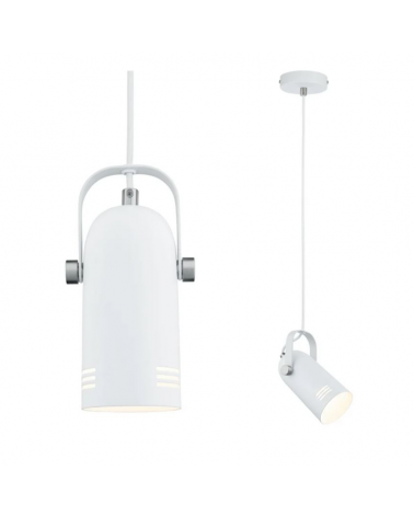 Lámpara de techo de metal con pantalla giratoria 10 cm E27 15W