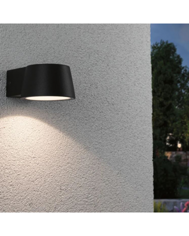 Aplique de pared de exterior LED 6W con sensor de movimiento en aluminio gris 3000K