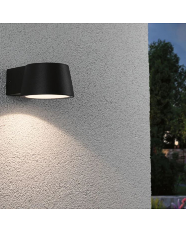 LED 6W outdoor wall light with motion sensor in 3000K grey aluminum