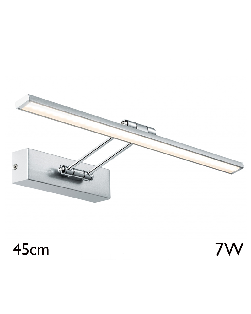 Wall light 45 cm 7W LED 2700K nickel and chrome