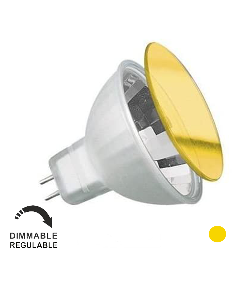 Spot Dicroica 51 mm. 12V Color Amarillo 35W GU5,3 38º