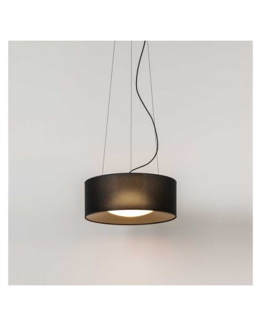 Design ceiling lamp PVC and polyester 50cm black gold indoor with opal glass diffuser E28