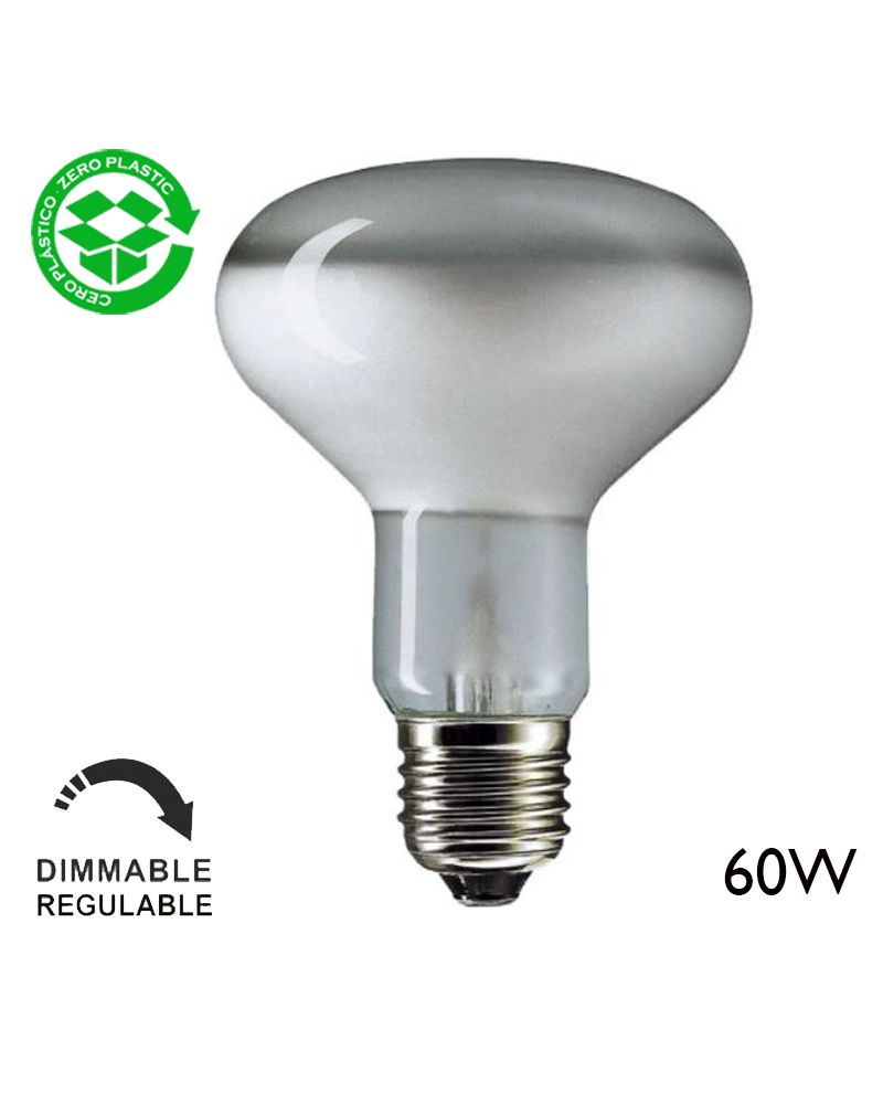 Incandescent reflector bulb R95 60W E27 95mm Dimmable