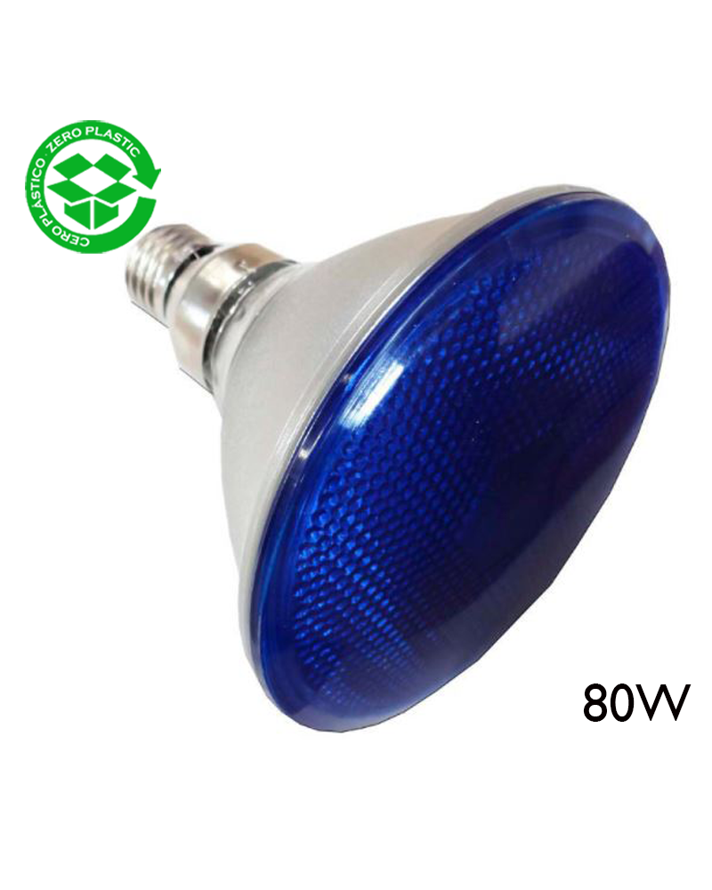 Bombila PAR38 80W E27 Azul