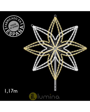 Lily-shaped flower for cone cool and warm light LED 117cm 54W