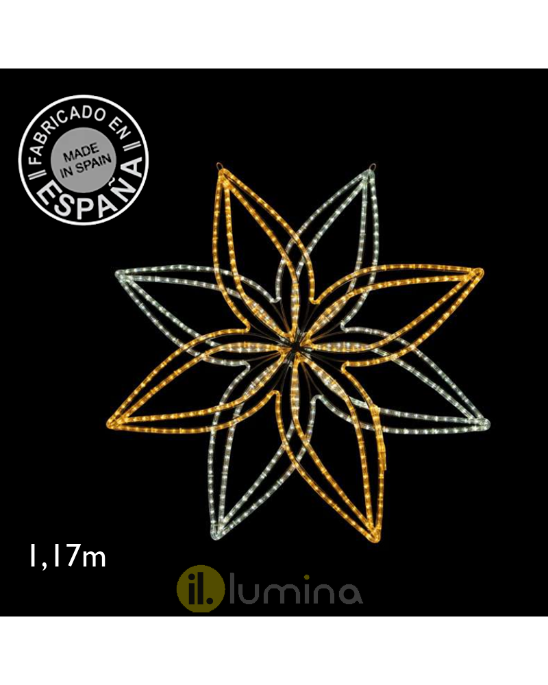 Lily-shaped flower for street and facade figures cool and warm light LED 117cm 54W