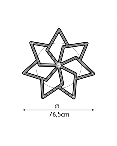 Pinwheel flower cool light or warm light LED 76.5cm 27W