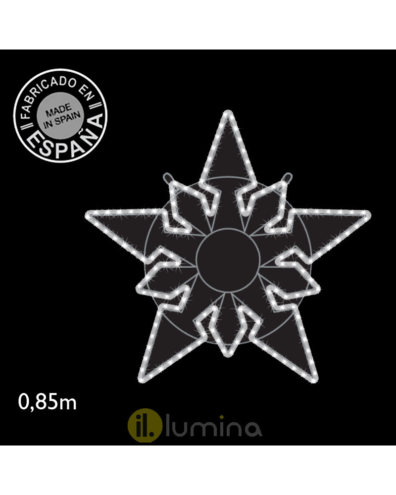 Flor en forma de estrella luz fría o luz cálida LED 85cm 15W