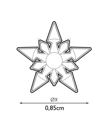 Star shaped flower cool light or warm light LED 85cm 15W