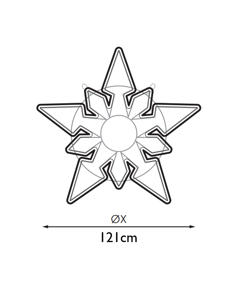 LAMPHOME Estrella De Belén De 20 Pulgadas Con 44 Luces