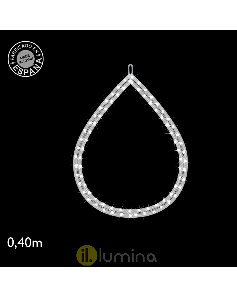 Figura luminosa gota luz fria, cálida o RGB LED 9W 40cm