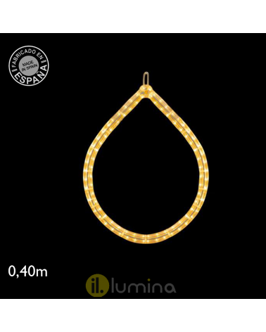 Figura luminosa gota luz fria, cálida o RGB LED 9W 40cm