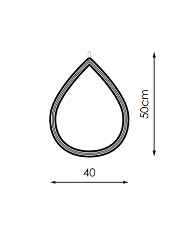 Figura luminosa gota luz fria, cálida o RGB LED 9W 40cm