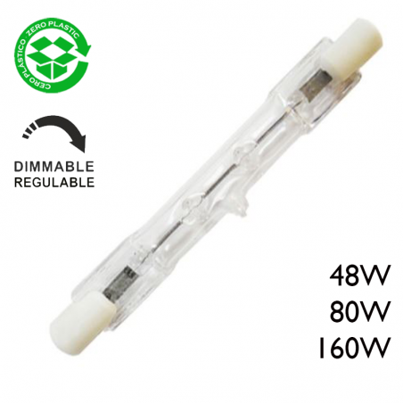Linear dimmable halogen lamp R7S 78mm