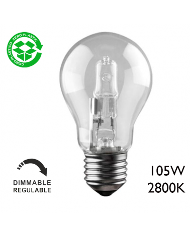 Standard halogen bulb ECO 105W E27 clear energy saving