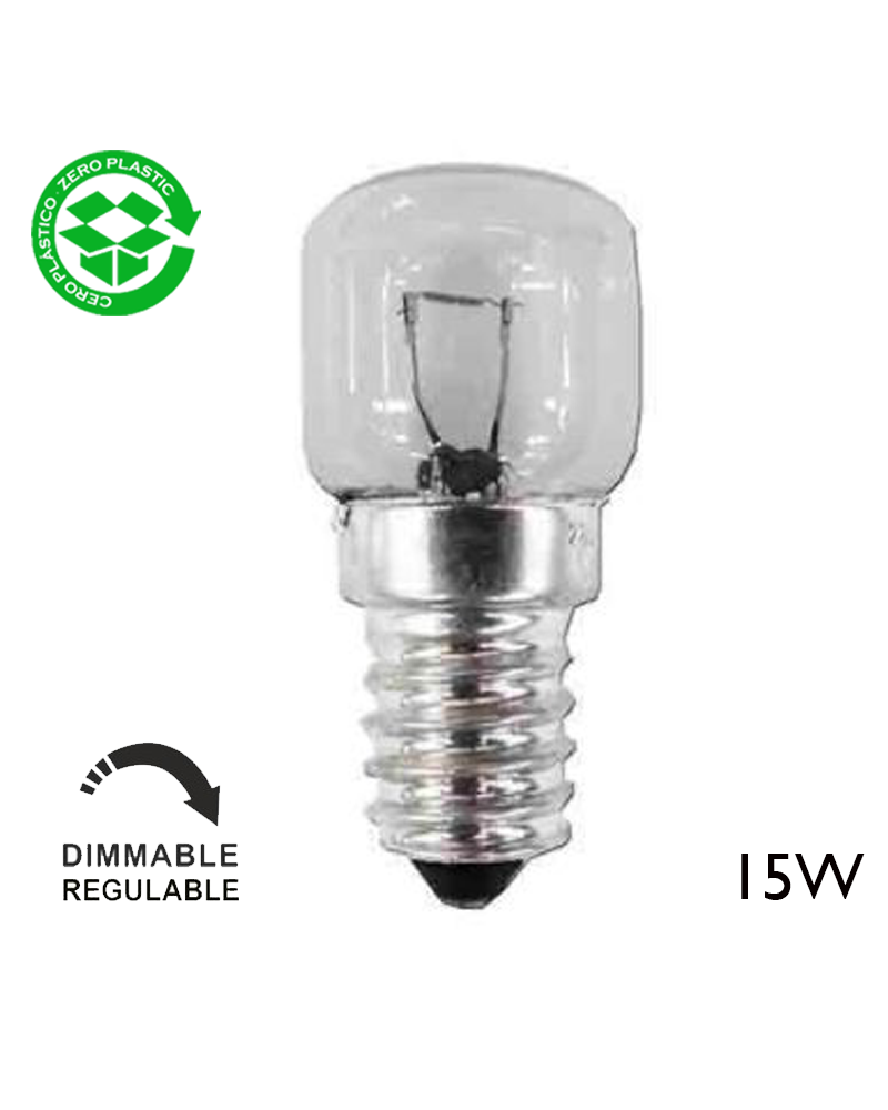 Bombilla pebetero para horno 300º E14 15W