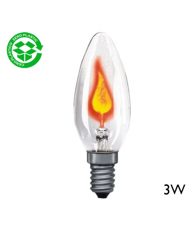Clear Oscillating Candle Bulb 3W E14 230V