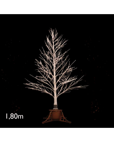 Árbol de fibra óptica rama nevada 180cm baja tensión 12V