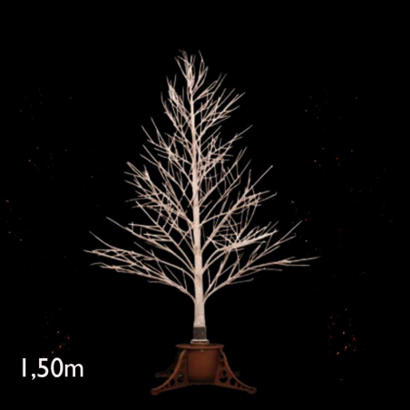 Árbol de fibra óptica rama nevada 150cm baja tensión 12V