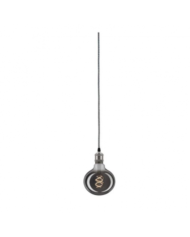 Fabric and metal pendant lamp 5 meters 20W E27 with cable switch