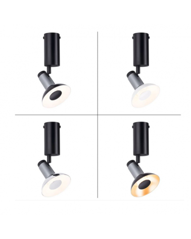 Aplique para pared o techo de metal giratorio GU10 20W