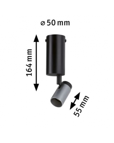 Aplique para pared o techo de metal giratorio GU10 20W