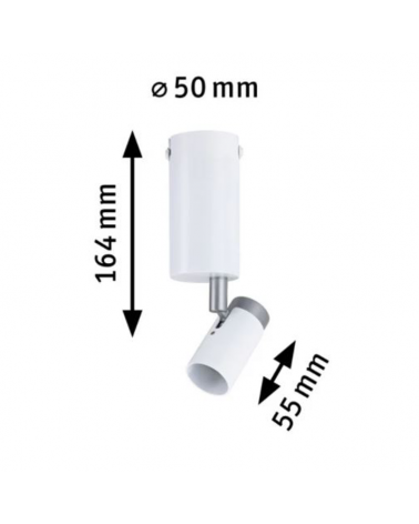 Aplique para pared o techo de metal giratorio GU10 20W