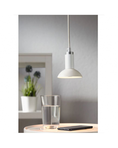 Pendant lamp GU10 height 2m made on swivel metal and fabric