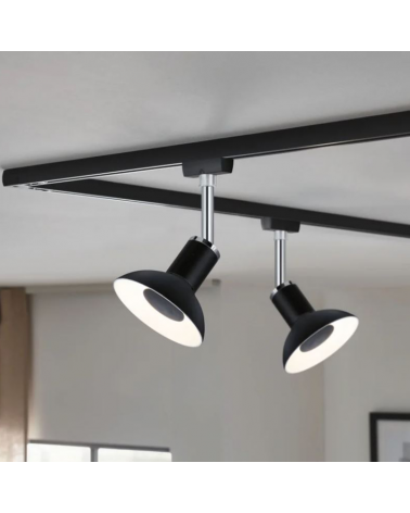 LED Spot 100mm 4.9W GU10 black and white 3000K Dimmable in 3 steps