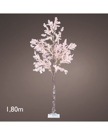 Árbol de flores rosas de 1,8 metros con 180 luces IP44