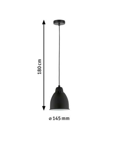 14.5cm metal ceiling lamp with various finishes E27 40W